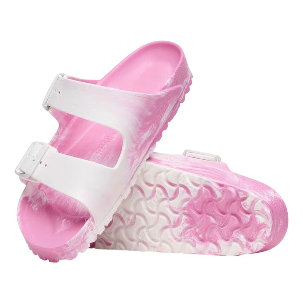 Birkenstock Arizona EVA Sandals Multi Candy Pink White Swirl Women’s 7 NWOT